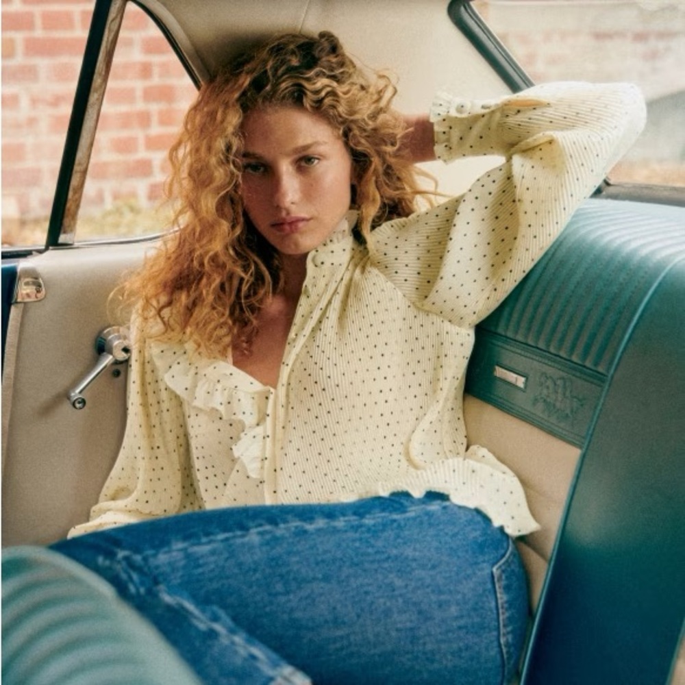 SÈZANE COLINE POLKA DOT BLOUSE